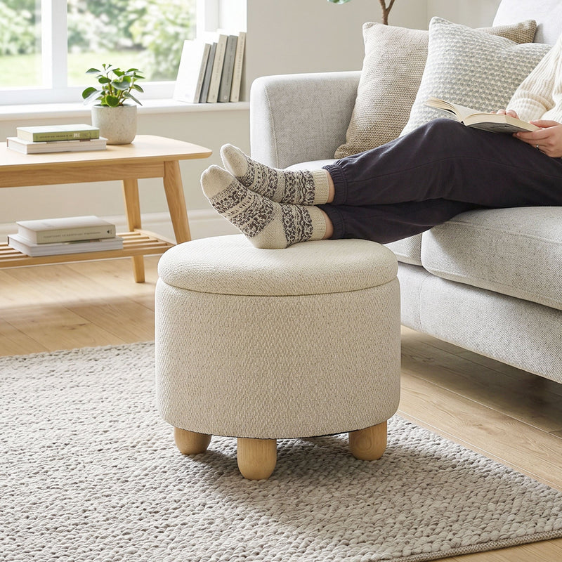 Storage ottoman - Beige