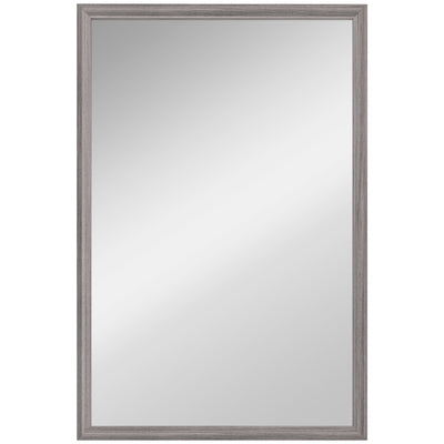 HOMCOM Wall Bathroom Mirror, 40 x 60 cm Wall-Mounted Mirror for Living Room, Bedroom, Hallway, Grey AOSOM