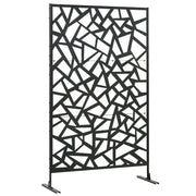 Freestanding Metal Garden Screen Decorative Outdoor Divider For Patio Or Deck Privacy