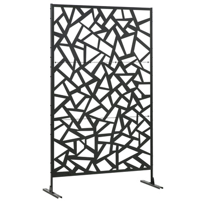 Freestanding Metal Garden Screen Decorative Outdoor Divider For Patio Or Deck Privacy