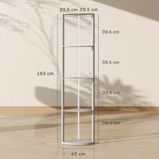 5 Tier LED Floor Lamp With Shelves And Remote Control For Living Room Or Bedroom Grey