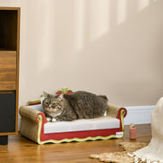 Cat Cardboard Scratcher Lounge Bed with Catnip for Relaxing and Playtime Brown