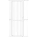 Extra Tall Pet Gate 180cm Pressure Fit for Doorways with Narrow Gaps Grey AOSOM