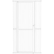 Extra Tall Pet Gate 180cm Pressure Fit for Doorways with Narrow Gaps Grey AOSOM