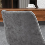 Set of 2 Swivel Bar Stools with Backrest and Adjustable Height for Kitchen Island Grey