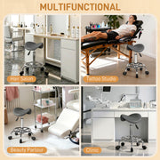 Ergonomic Saddle Chair for Healthy Posture in Home Office or Salon Grey AOSOM
