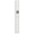 Tall Bathroom Storage Cabinet with Arched Doors for Towels and Toiletries, White
