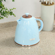 3kW Rapid Boil Electric Kettle With Honeycomb Design Ideal For Kitchens, Light Blue
