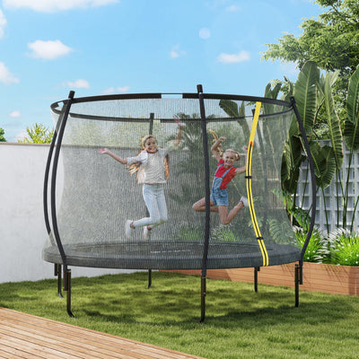 10ft Outdoor Trampoline with Enclosure Net and Spring Cover for Garden by SPORTNOW AOSOM