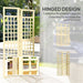 3 Panel Wooden Garden Privacy Screen Foldable Freestanding Outdoor Trellis by Outsunny