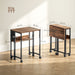 Industrial Drop Leaf Writing Desk 63 cm Space Saving Home Office Work Table