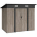 Grey Wood Grain Outdoor Garden Storage Shed with Weatherproof Design by Outsunny