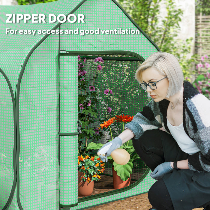 Mini Pop Up Greenhouse 150x148cm for Hassle Free Growing by Outsunny