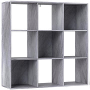Nine Cube Storage Unit With Open Shelves Ideal For Home Or Office Organisation Marble, Grey