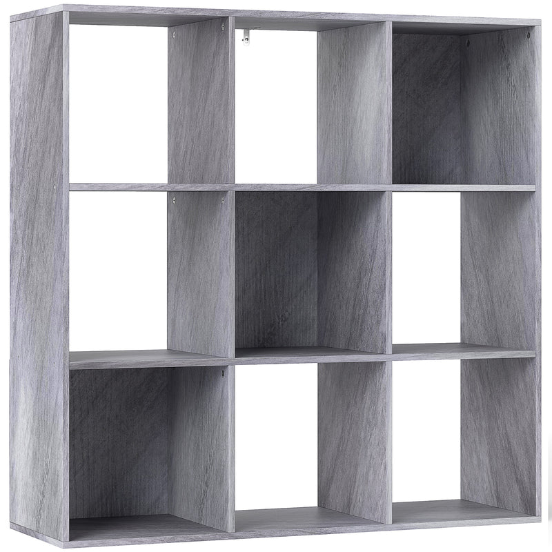 Nine Cube Storage Unit With Open Shelves Ideal For Home Or Office Organisation Marble, Grey