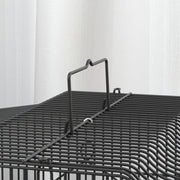 Large Metal Bird Cage with Perches Food Bowls and Swing for Budgies and Parakeets Black by PawHut