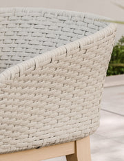 Eden Dusk warm beige rope chair, side view