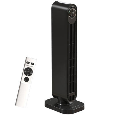 2000W Ceramic Electric Heater with Fan Timer Remote Control and Oscillation for Home or Office Black