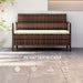 125L Garden Storage Bench with Cushion Brown by Outsunny