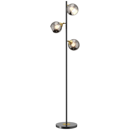 Modern Tree Floor Lamp with 3 Adjustable Lights for Living Room or Bedroom, Grey