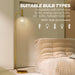 Gold Floor Lamp with Glass Shade and Foot Switch for Living Room or Bedroom by HOMCOM