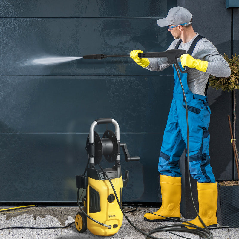 1800W High Pressure Washer 150 Bar with Adjustable Nozzle and 6M Hose for Car and Patio by Outsunny AOSOM