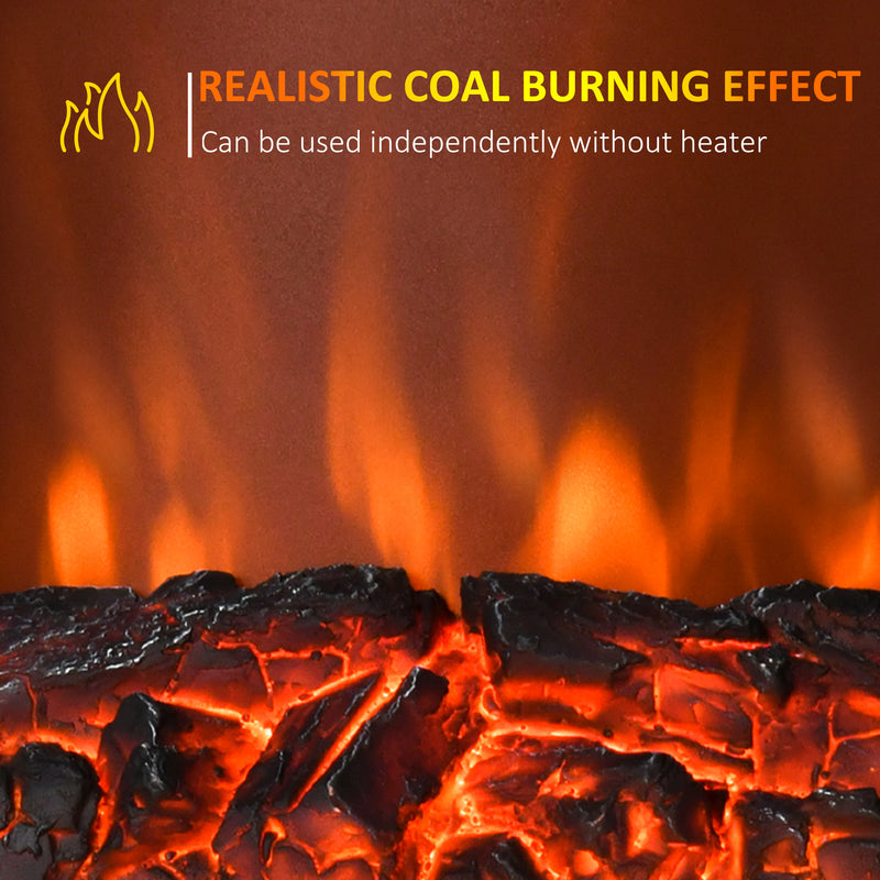 Electric Fireplace Heater with Realistic Coal Effect for Instant Living Room Warmth Golden