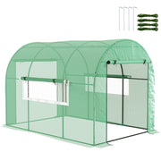 Large Green Walk In Polytunnel Greenhouse 3x2m for Gardening and Plant Growth by Outsunny