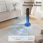 Tower Fan with Quiet Sleep Mode and App Control for Cool Comfortable Rooms Black AOSOM