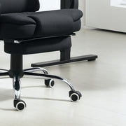 Black Heated Massage Executive Office Chair with Footrest and High Back by Vinsetto