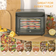 Black Six Tray Food Dehydrator Adjustable Temperature 35-70 Degrees Centigrade by HOMCOM