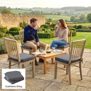 Outdoor Seat Cushions with Thick Foam Support for Garden Chairs 40 x 40 cm Dark Grey Outsunny