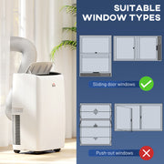 12000 BTU Portable Air Conditioner With Remote Control For Home Or Office Use White