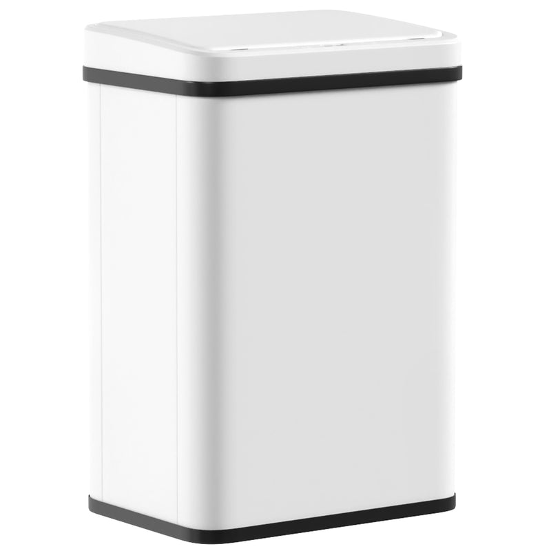 Sensor Kitchen Bin 40L Touch Free Motion Sensor Waste Disposal Slim Soft Close White