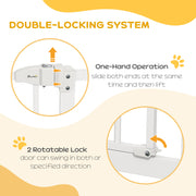 Extra Tall Safety Dog Gate with Auto Close for Doorways and Stairs Adjustable 74 to 94cm White
