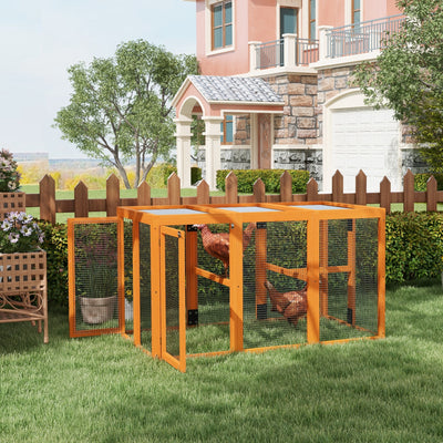 Wooden Chicken Coop for 1 to 3 Hens with Modular Design Ideal for Small Gardens Natural