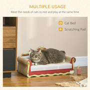 Cat Cardboard Scratcher Lounge Bed with Catnip for Relaxing and Playtime Brown