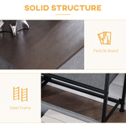 Grey Chest of 5 Fabric Drawers with Wooden Top for Bedroom and Living Room by HOMCOM