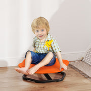 Kids Planet Shaped Swivel Sensory Chair for Balance and Coordination Training Orange AOSOM