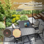 Brown 28kg Sand or 23kg Water Filled Garden Parasol Base Outdoor Umbrella Stand by Outsunny