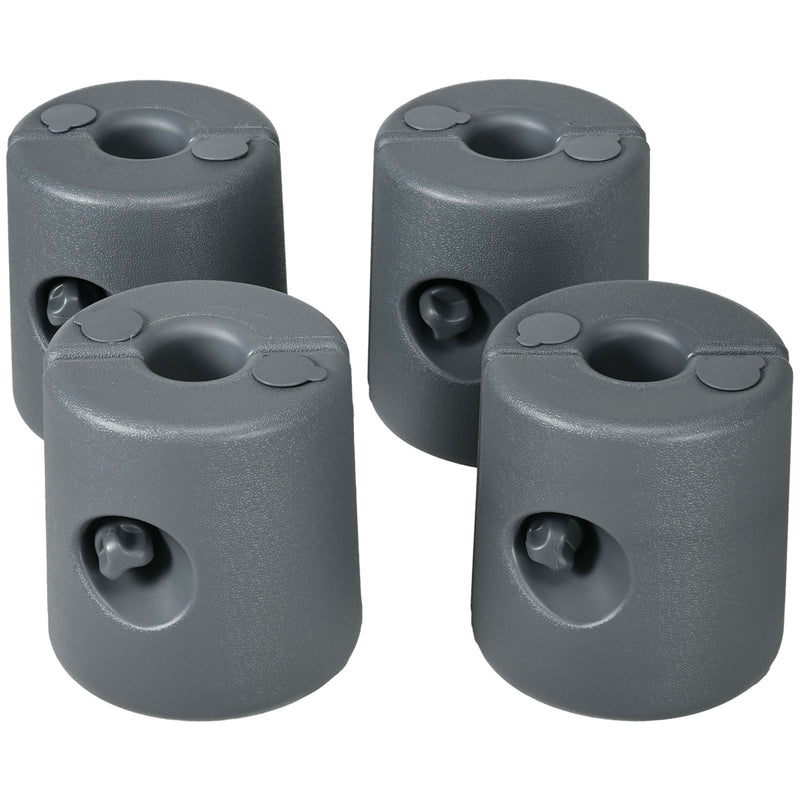 Outsunny HDPE Tent Weights Set of 4, Canopy Weights, Fill with Water or Sand, 48KG Outsunny