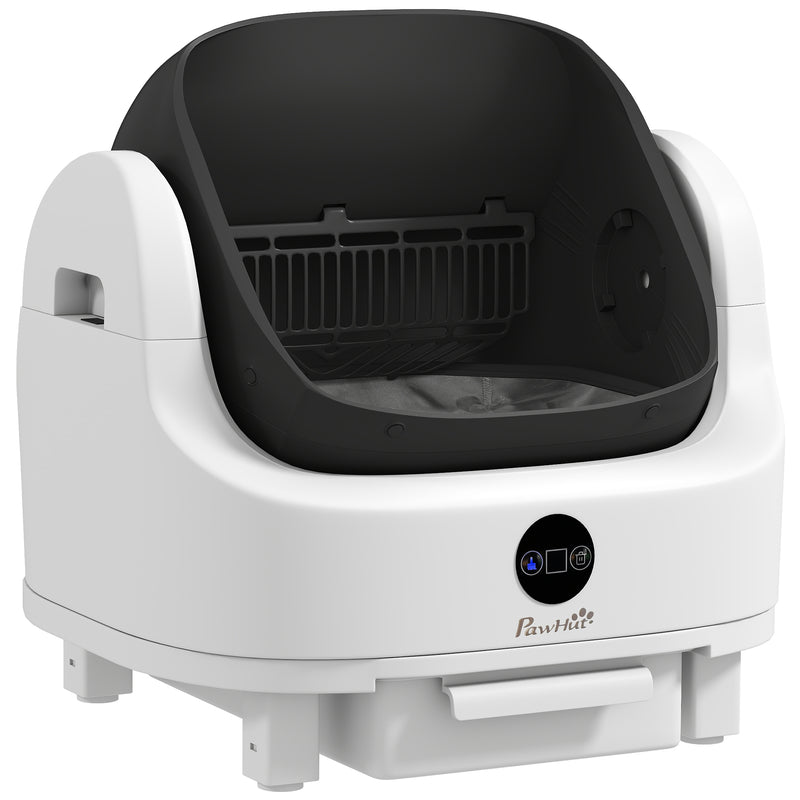 PawHut Self Cleaning Cat Litter Tray Top Opening Design, Automatic Litter Box More Space with Integrated Security Protection