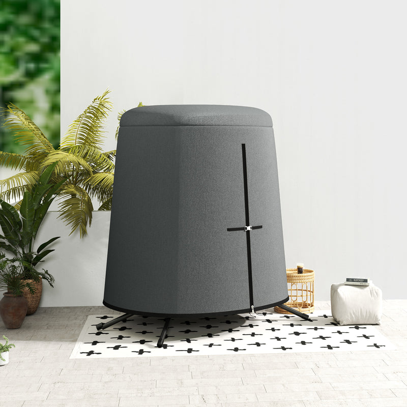 Grey Hanging Egg Chair Protective Cover 196 x 230 cm Weatherproof by Outsunny