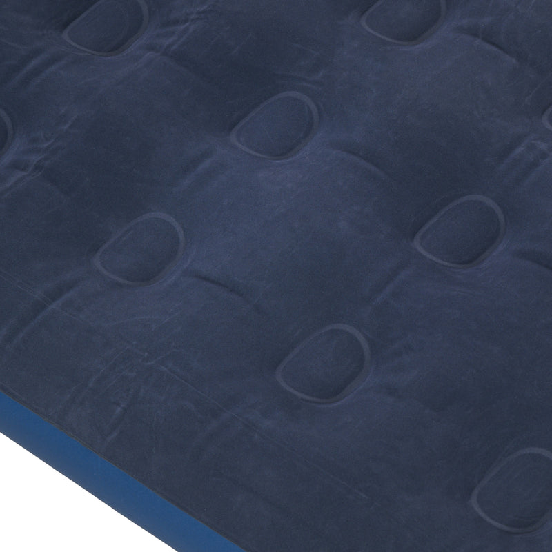 Single Inflatable Camping Mattress with Hand Pump for Comfortable Outdoor Sleep Blue