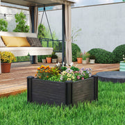 Raised Garden Bed for Easy Vegetable and Herb Growing with Tool Free Assembly Dark Grey Outsunny