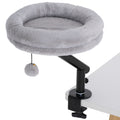 Rotatable Cat Hammock Bed for Desk or Window with Adjustable Angle Support Grey AOSOM