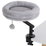 Rotatable Cat Hammock Bed for Desk or Window with Adjustable Angle Support Grey AOSOM