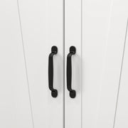 White Farmhouse Style Multi-Storage Cabinet with Shelves and Drawers by HOMCOM