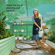 Green Walk-In Polytunnel Greenhouse 13 x 9.8ft for Plant Protection by Outsunny