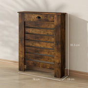 Radiator Cover with Storage Drawer for Safe Heating and Hallway Organisation Rustic Brown Homcom